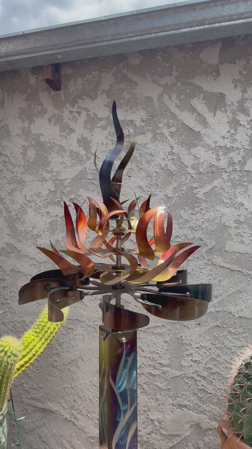 Kinetic Flames Sculpture