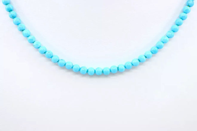 Sleeping Beauty 4mm Bead Necklace