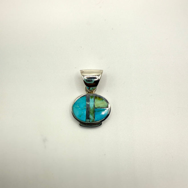 Sonoran Turquoise Pendant — Sterling Silver (Chain Included)