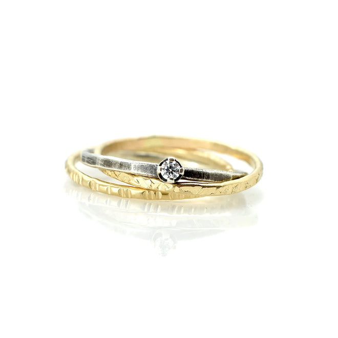 Sterling and 14kt gold filled intertwined ring