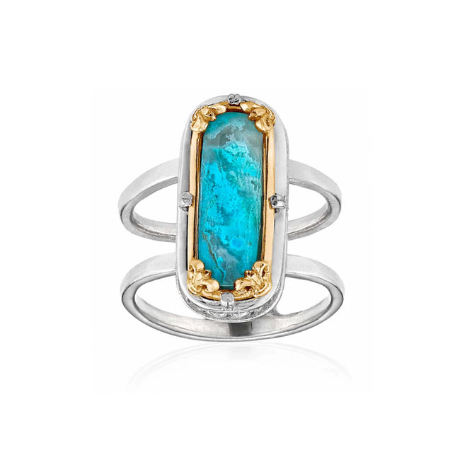 Rectangular Chrysocolla Ring