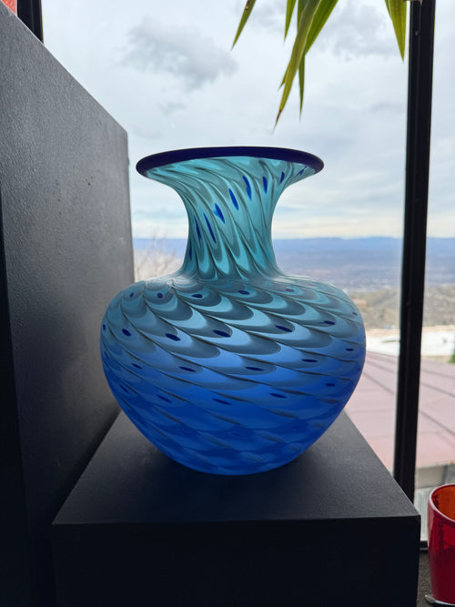 Blue Amphora Borealis Vase