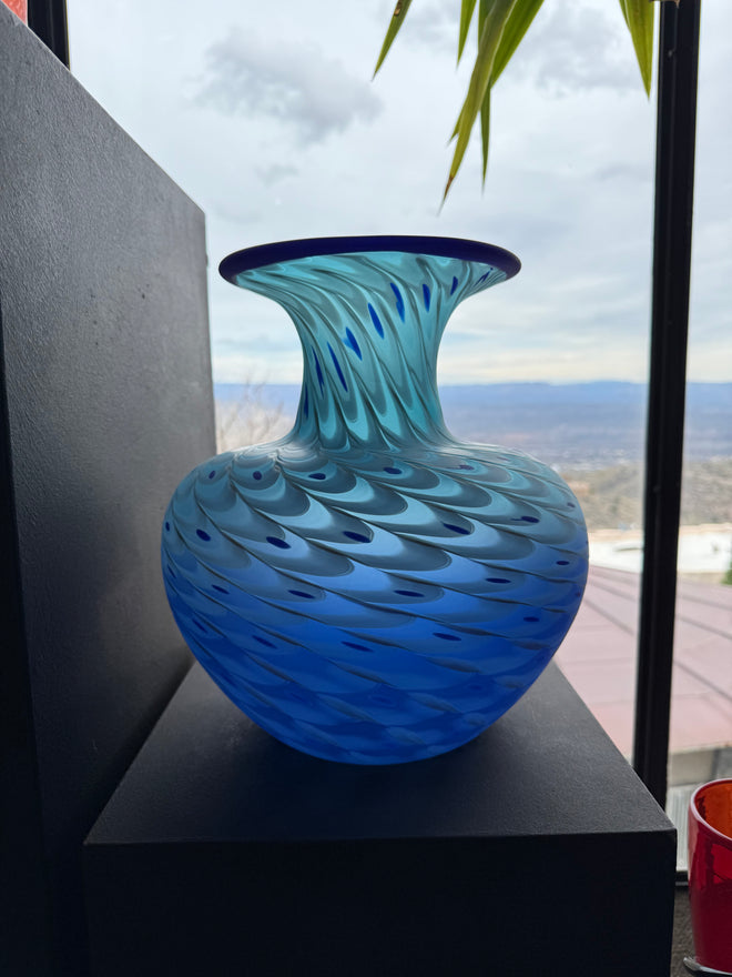 Blue Amphora Borealis Vase