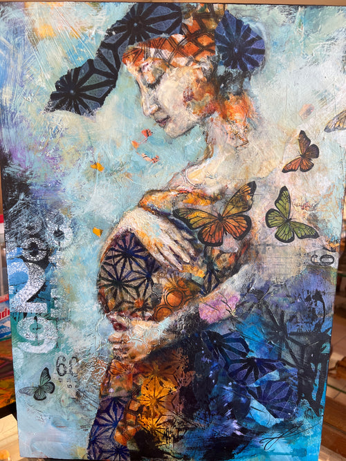 Pregnant Pause 21”x15” (original)