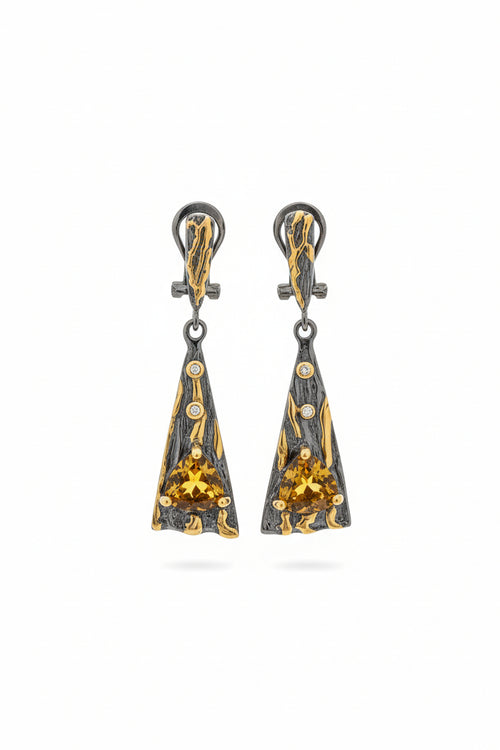 Citrine & Yellow Sapphire Earrings