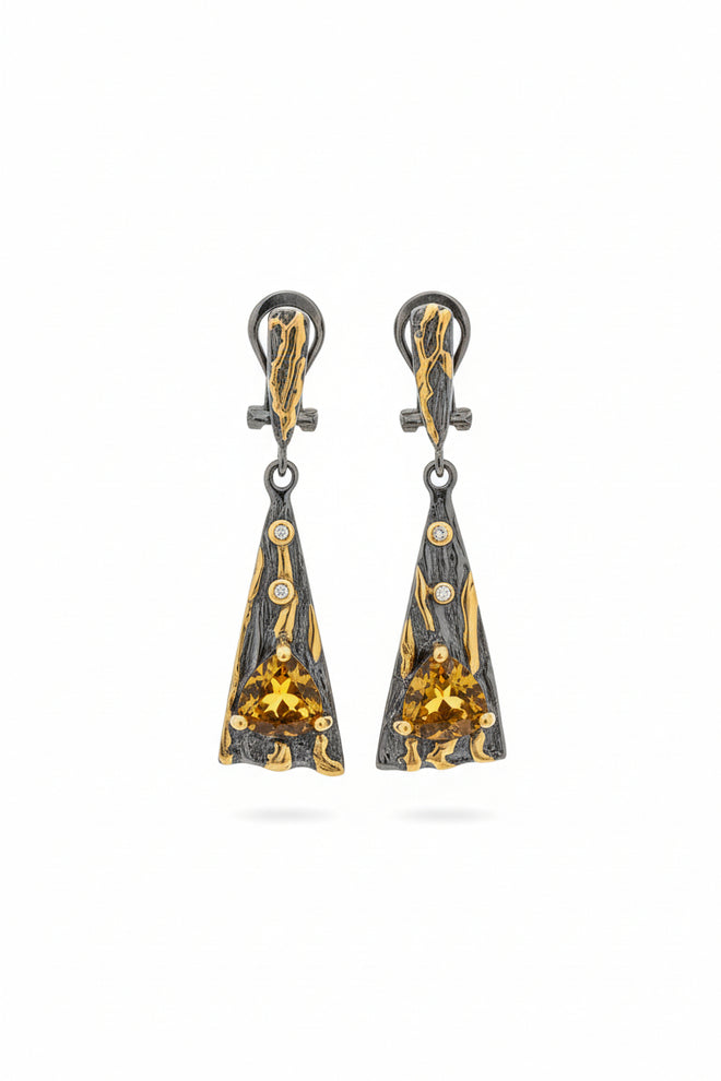 Citrine & Yellow Sapphire Earrings