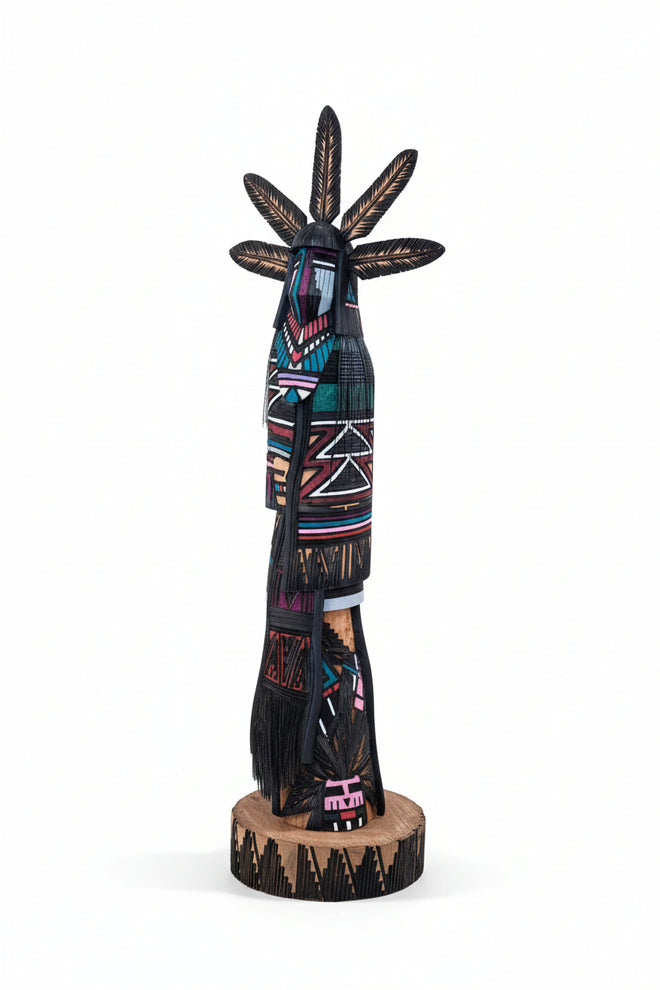 17.5-inch Kachina Sculpture by Navajo Artist Jerald Guy
