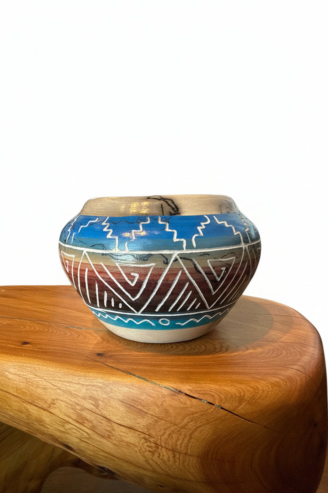 Navajo Carved Pottery by Vanessa Sam