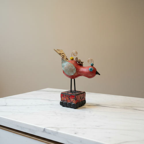 Mosaic Gourd Birds by Julie Hemer