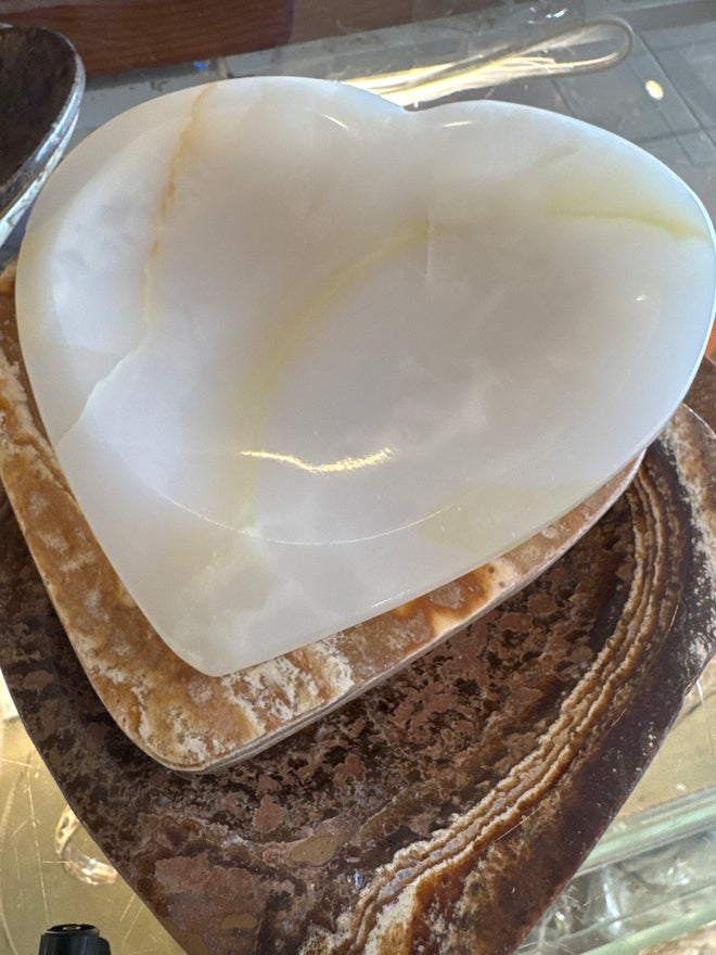 Flat Heart Dish Onyx