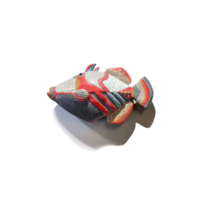 Large Picasso Fish Wall Mounted (Red)