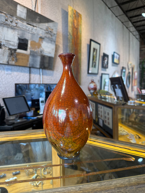 Raku Ferric Bottle