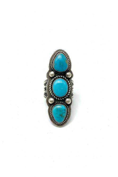 Sterling Silver Turquoise Ring by C Noble (Vintage)