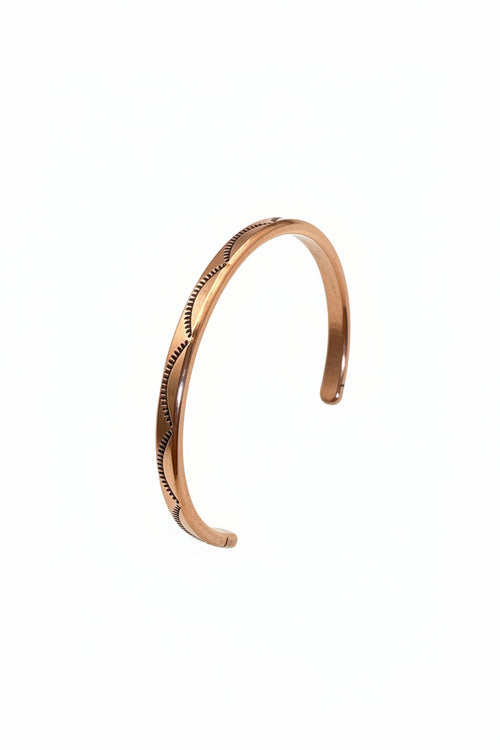 Thick Copper Cuff by Navajo Artist Bennie Watchman