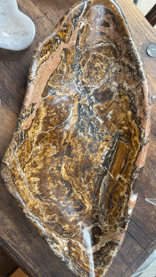 Long Brown Onyx Tray