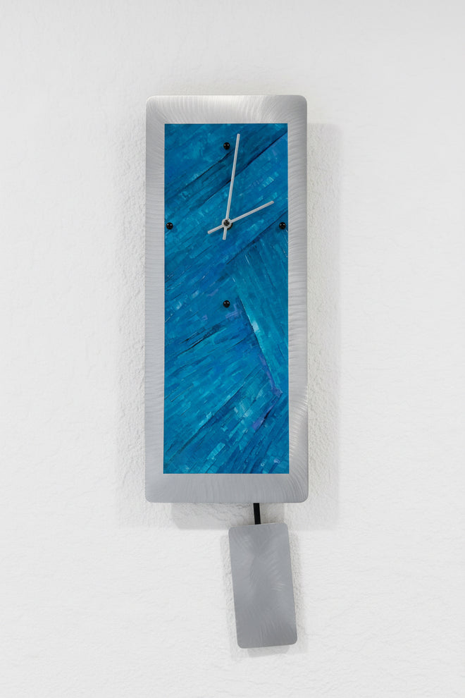 Hand Painted One of a kind aluminum clock