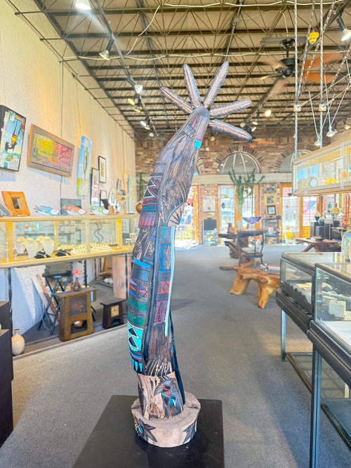 32.5-inch Kachina Sculpture by Navajo Artist Jerald Guy