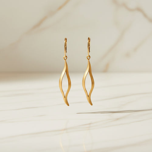Sterling Silver Gold-Plated Earrings — Classic Everyday Style