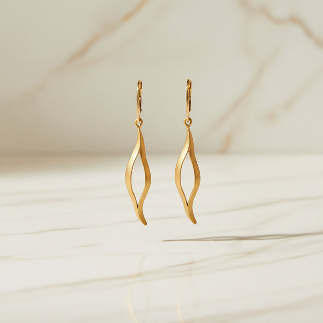Sterling Silver Gold-Plated Earrings — Classic Everyday Style