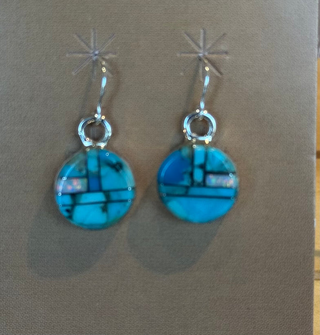 Round Turquoise Earrings