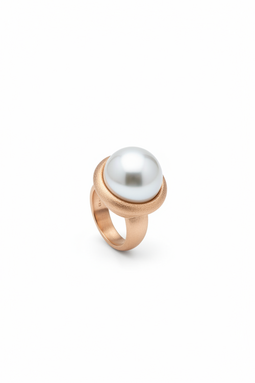 Pearl Sterling Silver Rose Gold Plated Ring