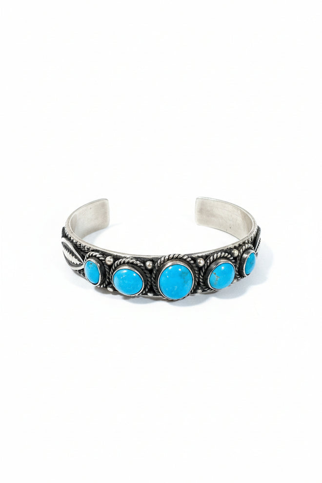 Sleeping Beauty Cuff Bracelet by Navajo Artist M. Calladitto