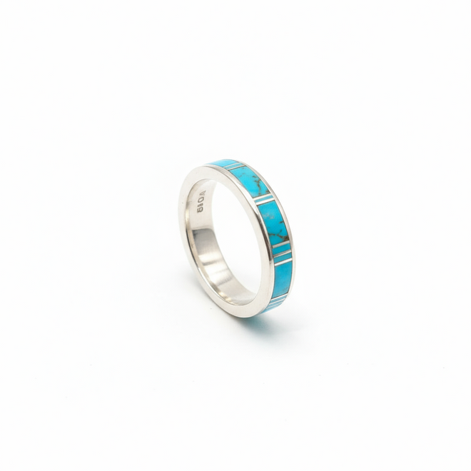 Arizona Blue Turquoise Ring Band