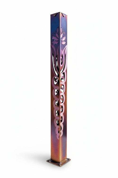 Orange Red Ring Head Sculpture