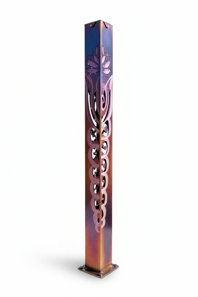 Orange Red Ring Head Sculpture