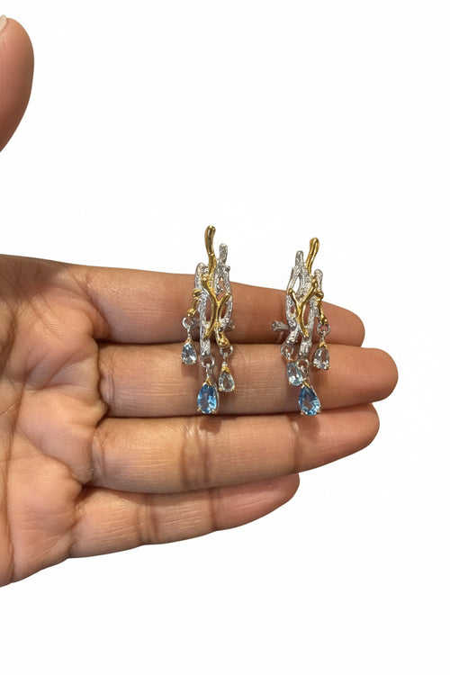 Swiss Sky Blue Topaz Earrings