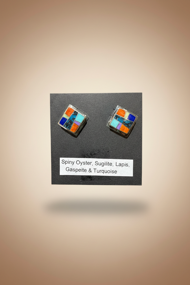 Square Post Stud Earrings