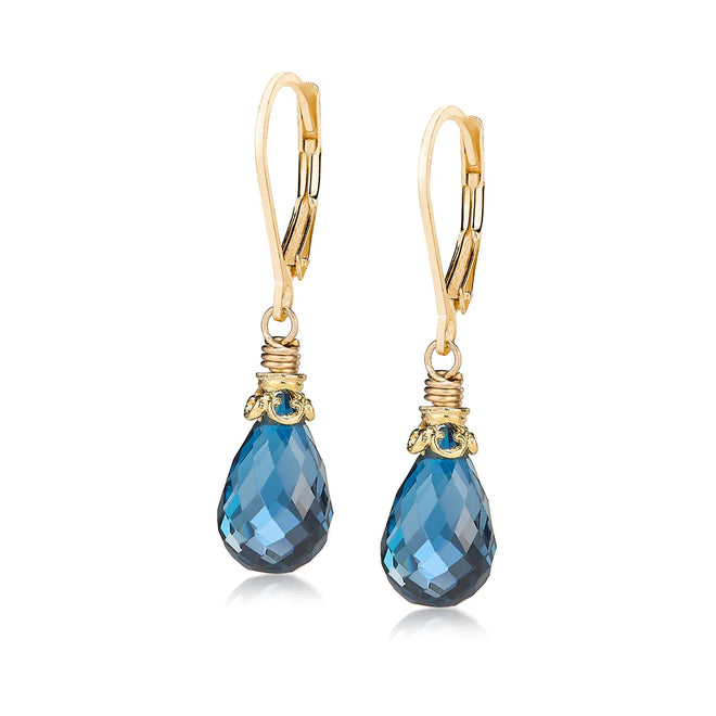 London Blue Topaz Earrings in Vermeil