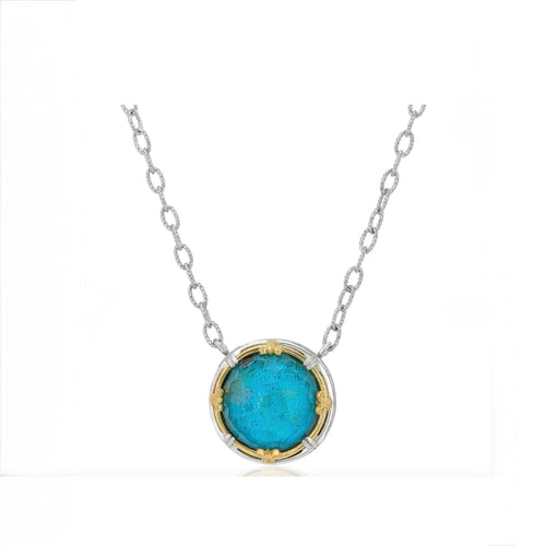 Large Round 16mm Chrysocolla Necklace