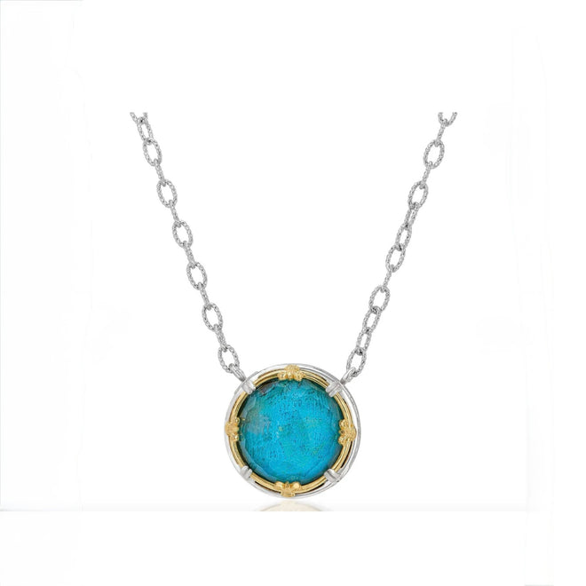 Large Round 16mm Chrysocolla Necklace