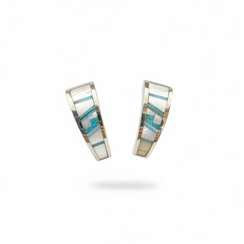 Mother of Pearl and Opal Earrings