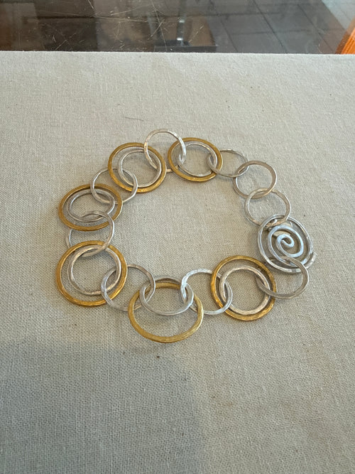 Sterling Silver Gold Plated Bracelet