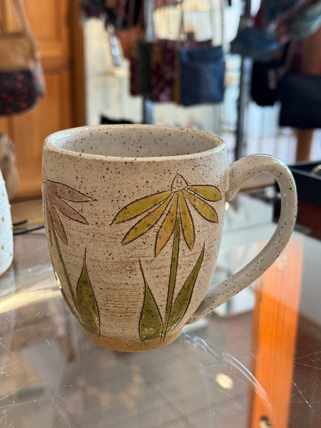 Handmade Ceramic Flower Mug