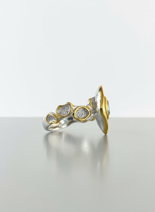 Swiss Blue Topaz & Blue Sapphire Ring