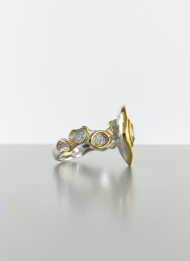 Swiss Blue Topaz & Blue Sapphire Ring