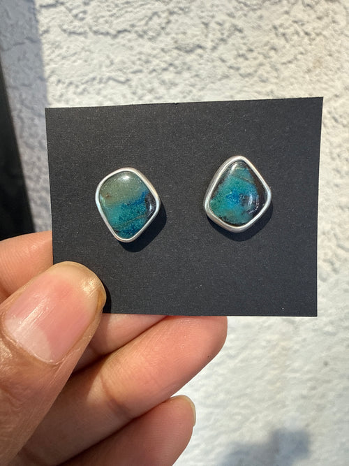 Peruvian Opal Small Post Stud Earrings
