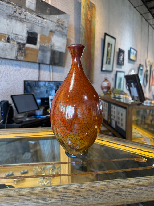 Raku Ferric Bottle
