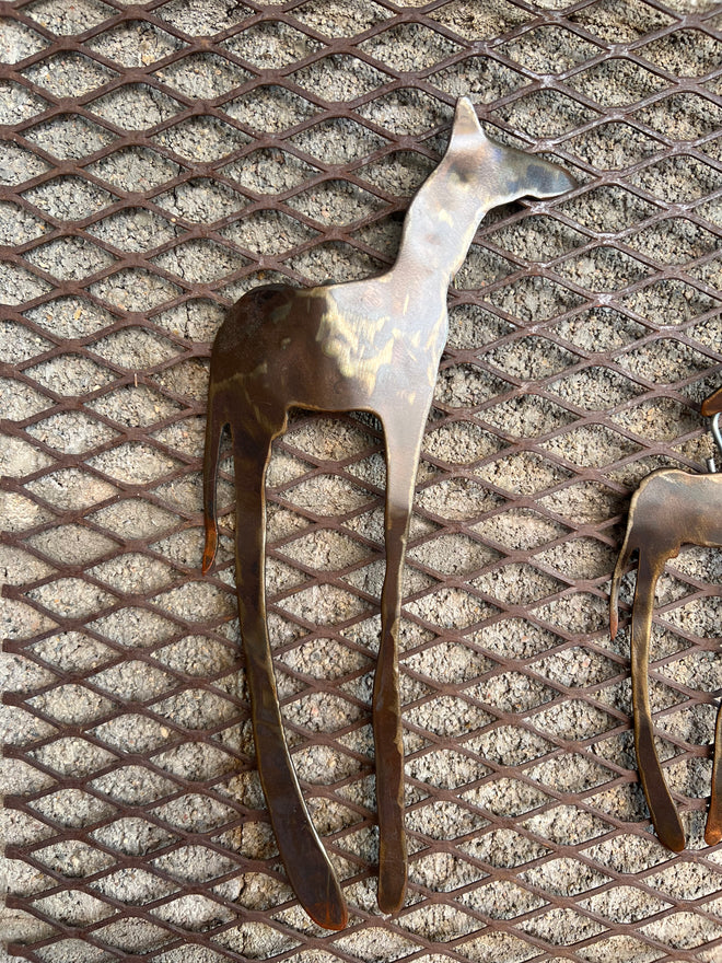 12-inch Metal Horse Wall Hanging