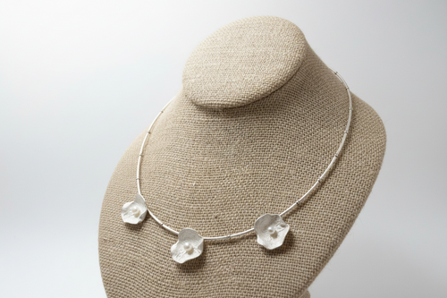 Sterling Silver Three Shell Pendant with Freshwater Pearls — Ocean‑Inspired Necklace