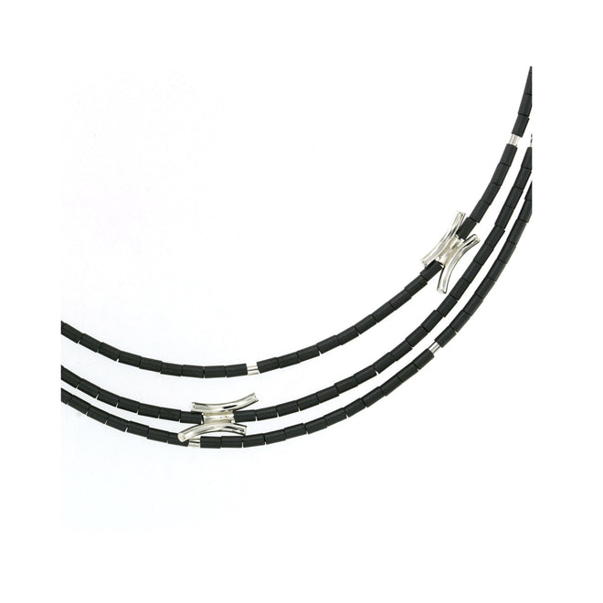 3-Strand Hematite Necklace