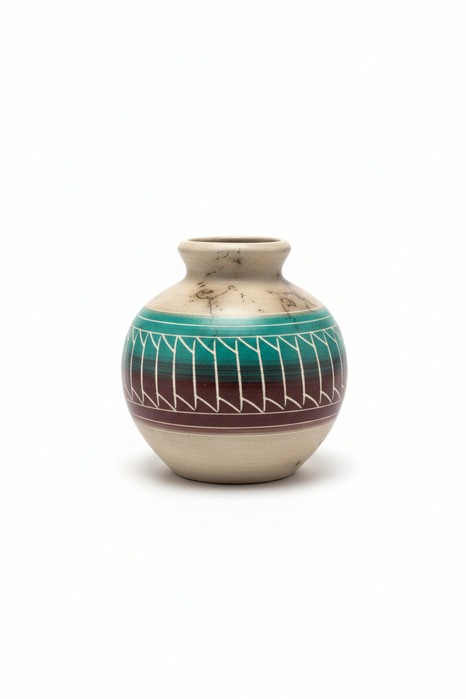 Navajo Carved Pottery by Cecelia Benally