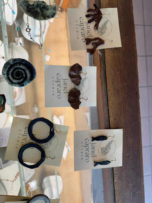 ceramic earrings gold plated