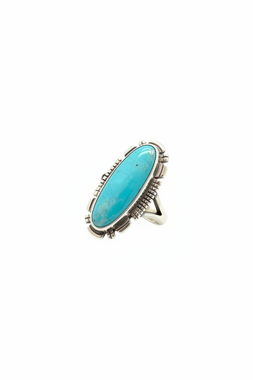 Kingman Turquoise Ring - Handmade Navajo