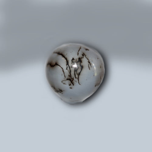 Grey Horsehair Glaze Orb - Seed Pot