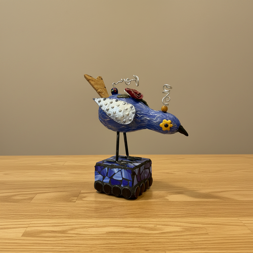 Mosaic Gourd Birds by Julie Hemer