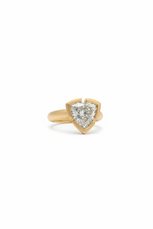 Green Amethyst Sterling Silver Gold Plated Ring